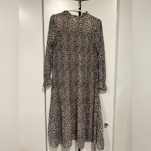 Cheetah print midi dress